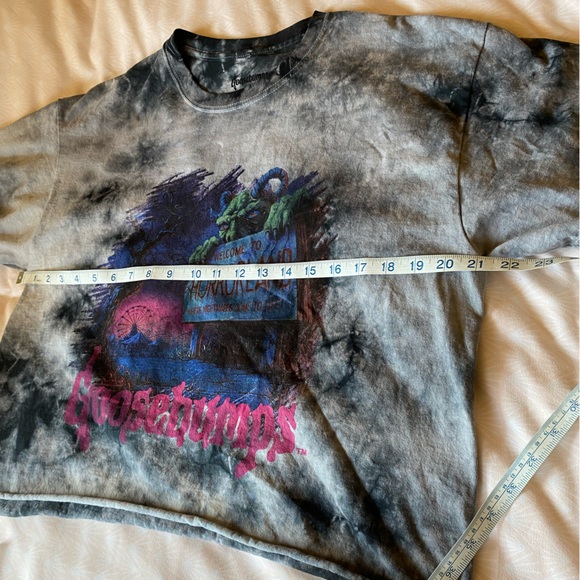 Goosebumps t-shirt cropped tie dye horrorland women’s large short sleeve - Picture 5 of 7
